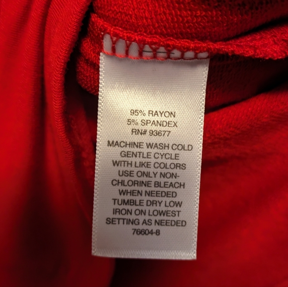 Liz Claiborne Crew Neck French Terry Jersey Long Sleeve Top - Picture 6 of 7